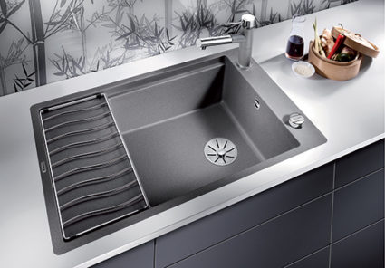BLANCO ELON XL 6S-F for planliming. Drypperist i rustfritt stål følger med vasken.